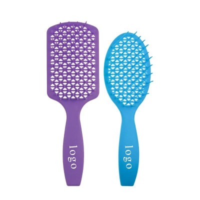 Custom LOGO professional vent ABS Detangling Wet Shower Hair Brush for Salon Hairdressing Styling Tools